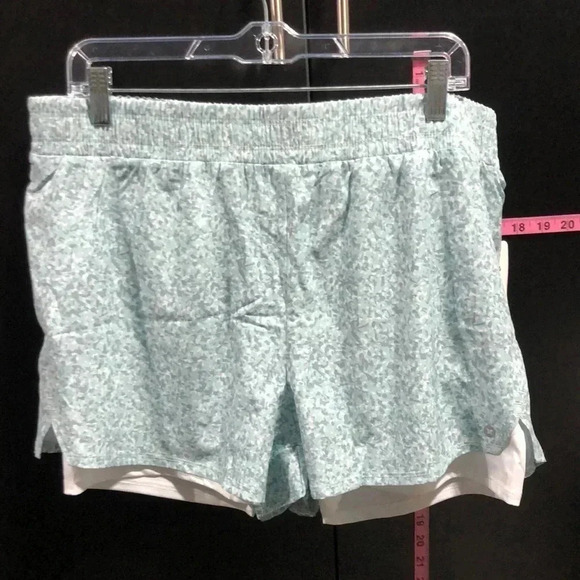 RBX Athletic Moisture wicking,stretch,elastic waist,boxer lined, Aqua pattern - Picture 1 of 9